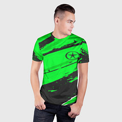 Футболка спортивная мужская JAC sport green, цвет: 3D-принт — фото 2