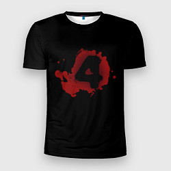 Футболка спортивная мужская Left 4 Dead logo красный, цвет: 3D-принт