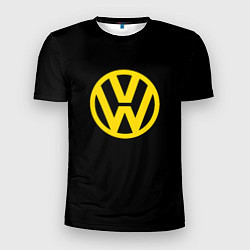 Мужская спорт-футболка Volkswagen logo yellow