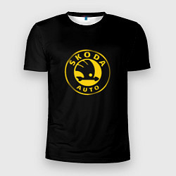 Мужская спорт-футболка Skoda yellow