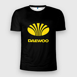 Мужская спорт-футболка Daewoo logo yellow