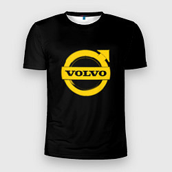 Мужская спорт-футболка Volvo yellow logo