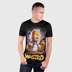 Футболка спортивная мужская Homer - wasted, цвет: 3D-принт — фото 2