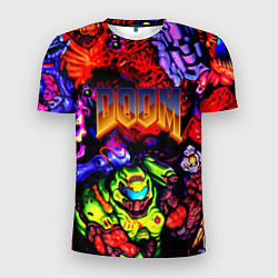 Мужская спорт-футболка Doom game demons