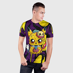 Футболка спортивная мужская Зомби Пикачу и желтые пятна, цвет: 3D-принт — фото 2