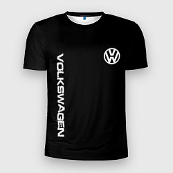 Футболка спортивная мужская Volkswagen logo white, цвет: 3D-принт