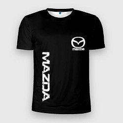 Футболка спортивная мужская Mazda white logo, цвет: 3D-принт
