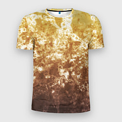 Мужская спорт-футболка Абстракция - yellow sad weather