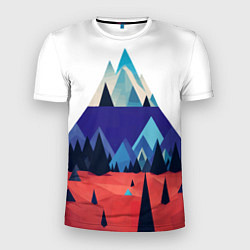Футболка спортивная мужская Русские горы, цвет: 3D-принт