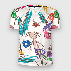 Футболка спортивная мужская Детский принт, цвет: 3D-принт