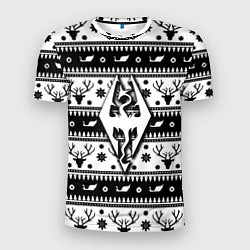 Футболка спортивная мужская The Elder Scrolls winter deer pattern, цвет: 3D-принт