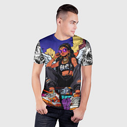 Футболка спортивная мужская Городской ангел - urban style, цвет: 3D-принт — фото 2