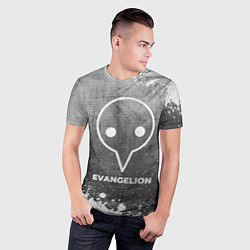 Футболка спортивная мужская Evangelion - grey gradient, цвет: 3D-принт — фото 2