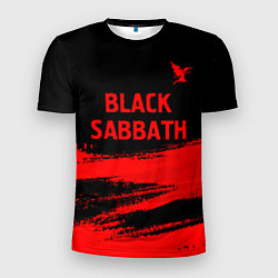Футболка спортивная мужская Black Sabbath - red gradient посередине, цвет: 3D-принт