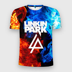 Мужская спорт-футболка Linkin park битва огней