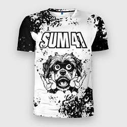 Футболка спортивная мужская Sum41 - рок пес, цвет: 3D-принт