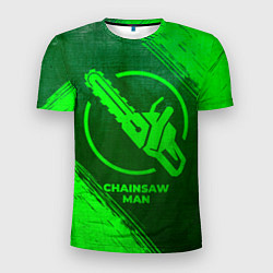 Мужская спорт-футболка Chainsaw Man - green gradient