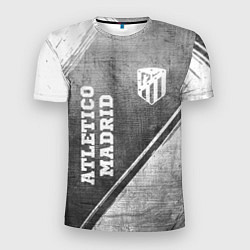 Футболка спортивная мужская Atletico Madrid - grey gradient вертикально, цвет: 3D-принт