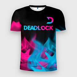 Мужская спорт-футболка Deadlock - neon gradient посередине