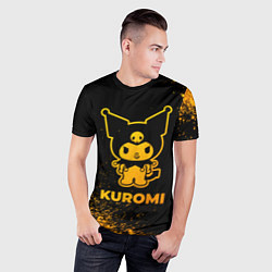 Футболка спортивная мужская Kuromi - gold gradient, цвет: 3D-принт — фото 2