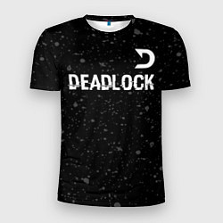 Мужская спорт-футболка Deadlock glitch на темном фоне посередине