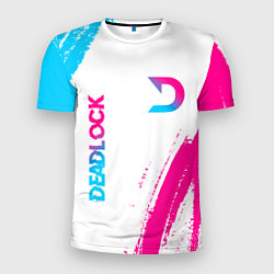Футболка спортивная мужская Deadlock neon gradient style вертикально, цвет: 3D-принт