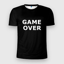 Футболка спортивная мужская Game over white logo, цвет: 3D-принт