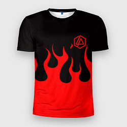 Мужская спорт-футболка Linkin park logo fire