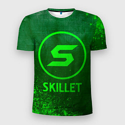 Мужская спорт-футболка Skillet - green gradient