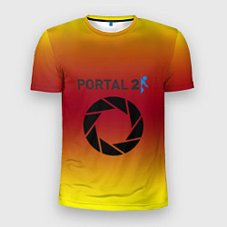 Футболка спортивная мужская Portal 2 gradient, цвет: 3D-принт