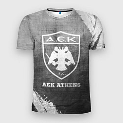 Футболка спортивная мужская AEK Athens - grey gradient, цвет: 3D-принт