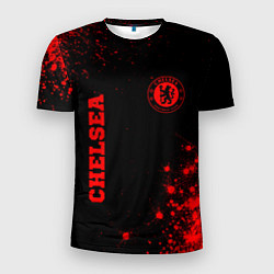 Футболка спортивная мужская Chelsea - red gradient вертикально, цвет: 3D-принт