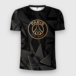 Футболка спортивная мужская PSG golden poly, цвет: 3D-принт