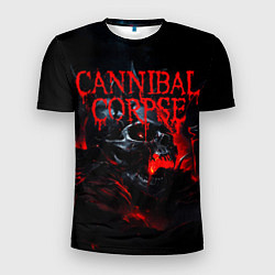 Футболка спортивная мужская Cannibal Corpse кровавый череп, цвет: 3D-принт