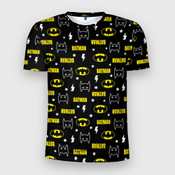 Футболка спортивная мужская Бэтмен узор, цвет: 3D-принт
