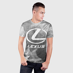 Футболка спортивная мужская Lexus - grey gradient, цвет: 3D-принт — фото 2