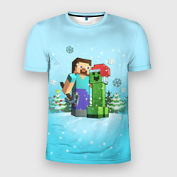 Мужская спорт-футболка Minecraft - New Year
