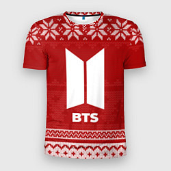 Мужская спорт-футболка Новогодний BTS