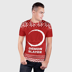 Футболка спортивная мужская Новогодний Demon Slayer, цвет: 3D-принт — фото 2