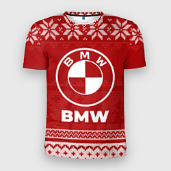 Мужская спорт-футболка Новогодний BMW