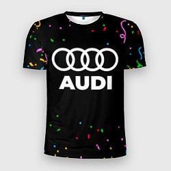 Футболка спортивная мужская Audi конфети, цвет: 3D-принт
