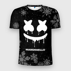 Футболка спортивная мужская Снежный Marshmello, цвет: 3D-принт