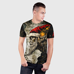 Футболка спортивная мужская Санта демон стимпанк, цвет: 3D-принт — фото 2