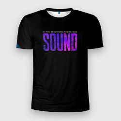 Футболка спортивная мужская In the beginning was sound, цвет: 3D-принт