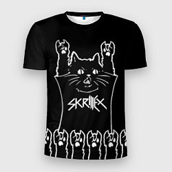 Мужская спорт-футболка Skrillex: cat rock