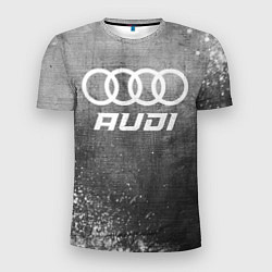 Мужская спорт-футболка Audi - grey gradient