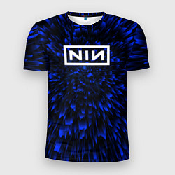 Мужская спорт-футболка Nine Inch Nails blue energy