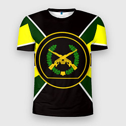 Футболка спортивная мужская Мотострелковые войска: шеврон без текста, цвет: 3D-принт