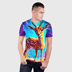 Футболка спортивная мужская Газель малыш, цвет: 3D-принт — фото 2