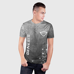 Футболка спортивная мужская Genesis - grey gradient вертикально, цвет: 3D-принт — фото 2